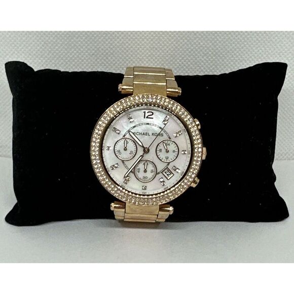 Michael Kors Parker MK5491 Women's Gold Stainless Steel Analog Dial Watch NUL33 - Picture 1 of 11